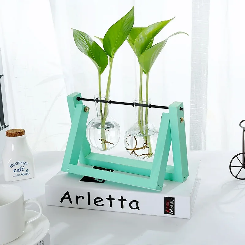 Прозрачные стеклянные вазы для гидропонных растений В креативном скандинавском