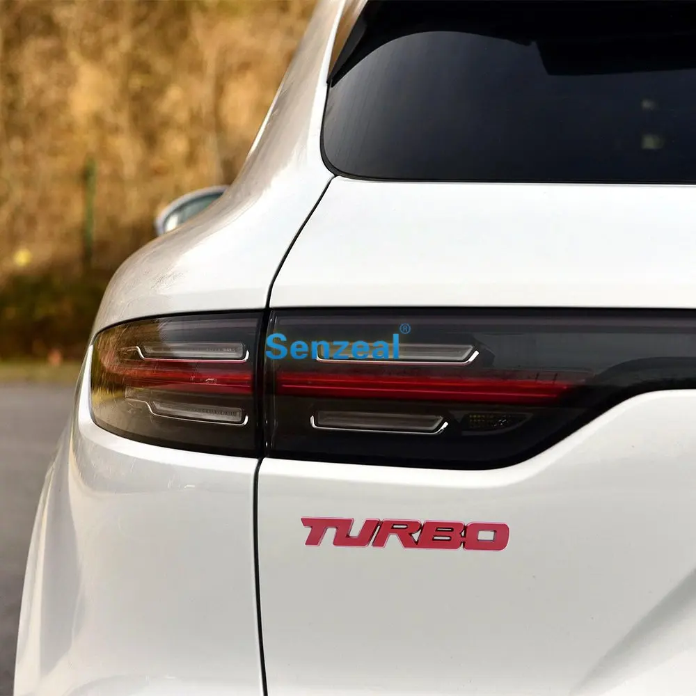 Senzeal универсальные автомобильные 3D наклейки металлические турбо буквы Алфавит