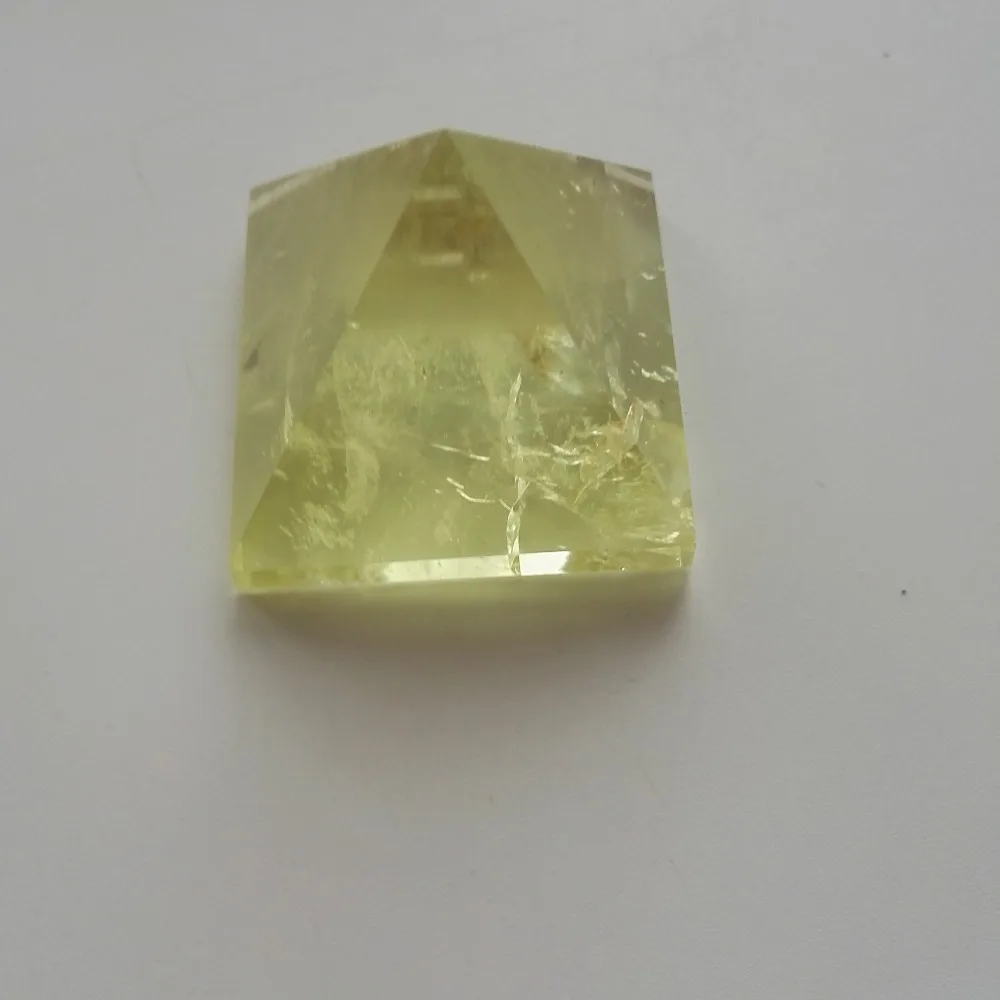 

50g Natural Clear Citrine Pyramid Quartz Yellow Crystal Points Materials Terminated Polished Reiki Healing Fengshui Decorations