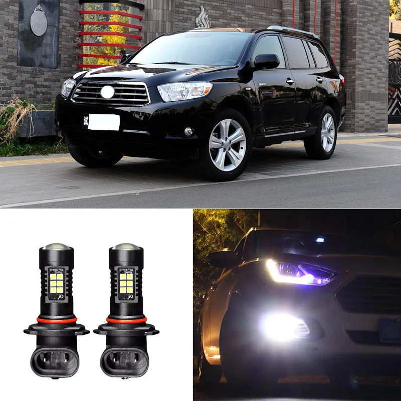 2 шт. светодиодные дневные ходовые огни Canbus H11 3030 21SMD для Toyota Highlander 09 11|Сигнальная