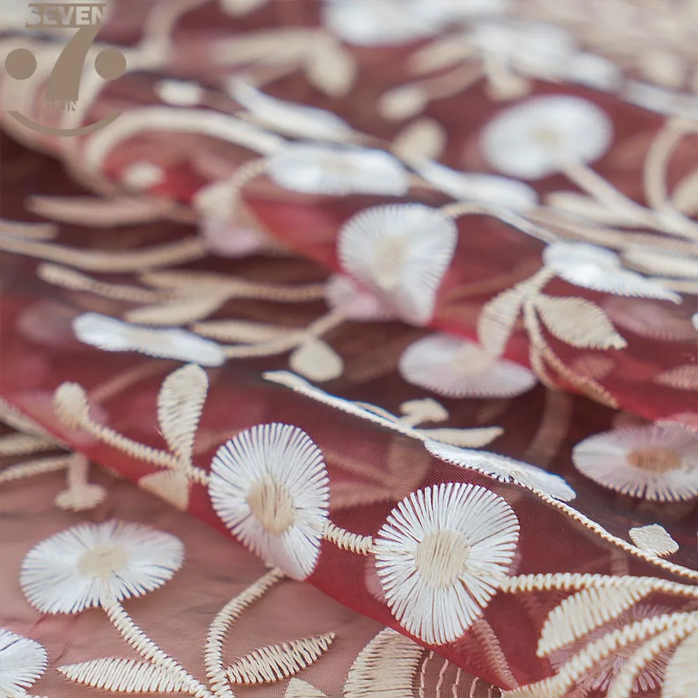 Free Shipping Home Decorative Wedding Party Banquet Birthday Xmas Festival Embroidered Burgundy Organza Table Runner | Дом и сад
