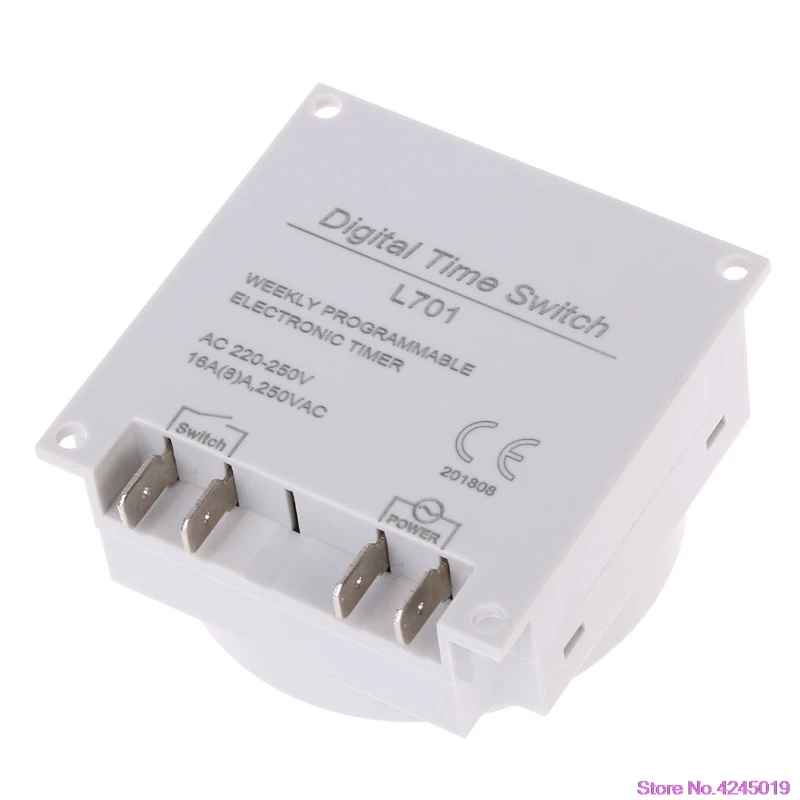 DC12V AC220V цифровой lcd Еженедельный программируемый реле времени электронный таймер