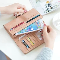 2019 new long wallet women matte leather lady purse high quality female wallets card holder clutch high capacity carteras