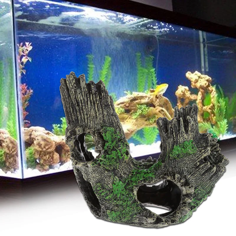 Искусственные смолы аквариум дерево ствол Driftwood украшение полое Дерево