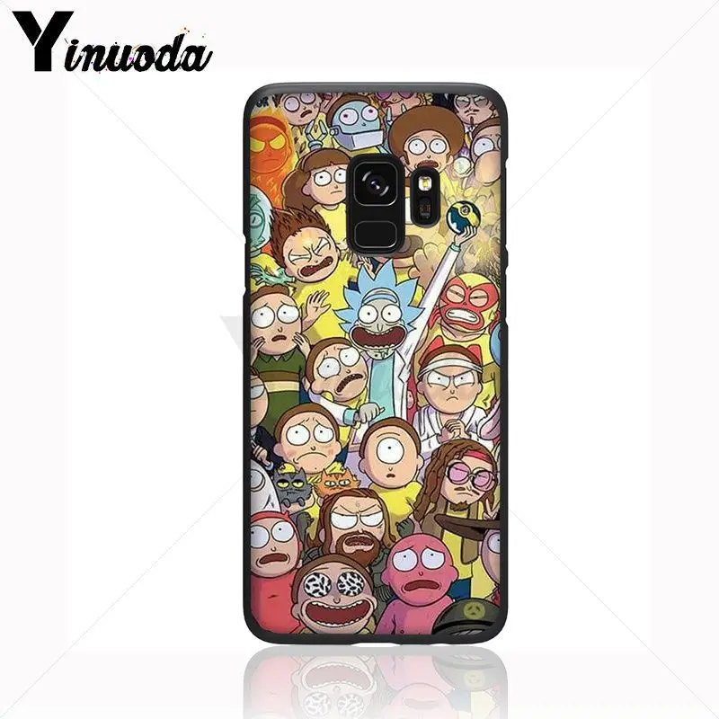 Yinuoda nimation Рик и Морти красочные милые аксессуары для телефона чехол samsung Galaxy s9 s8 plus