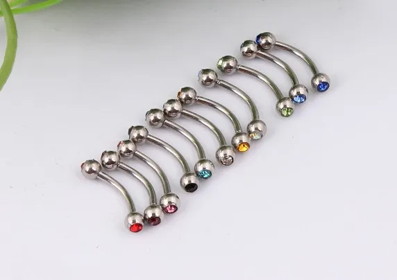 Дешевые 5 шт из нержавеющей стали Tragus серьги мяч пирсинг для ушей в форме гантели