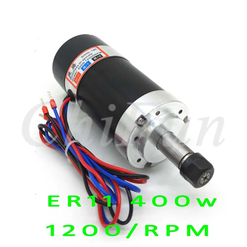 ER11 DC48V 400 Вт бесщеточный электродвигатель вращения шпинделя 12000 об/мин 0.45нм