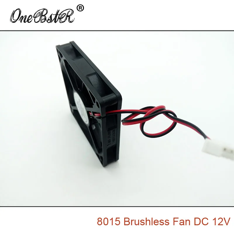8015 DC 12V 0.24A бесщеточный вентилятор 8 см 80 мм 80x80x15 XH2.54 2 контакта источник питания