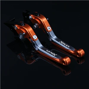 Color 14 RiderJacky 1 пара синий+ титановый Мотоцикл Складные Выдвижные тормозные рычаги сцепления для Yamaha XMAX 300 X-MAX 300 - Цвет: Color 14