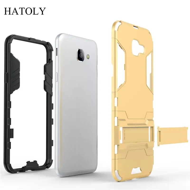 Для Samsung Galaxy A8 2016 Case Робот Броня Гибридный Прочный силиконовая Резина Hard Cover