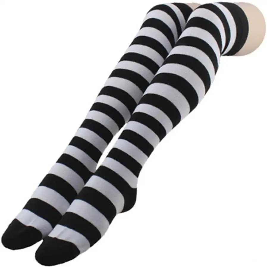 Полосатые Гольфы выше колена для девочек Новинка Meias engracadas Calcetines mujer Kawaii Sokken