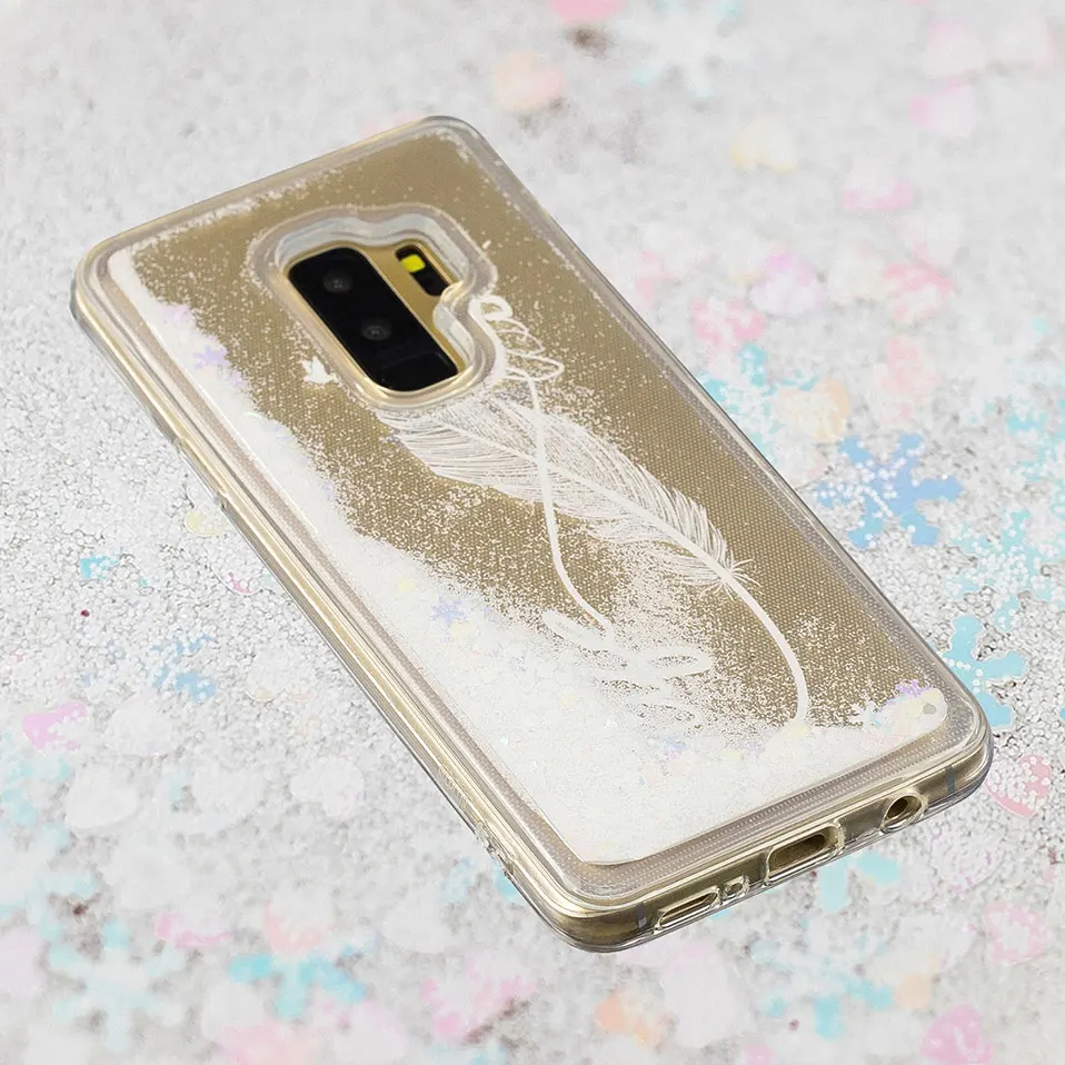 Чехол для телефона samsung Galaxy S9 S8 плюс класса люкс с изображениями искрящихся