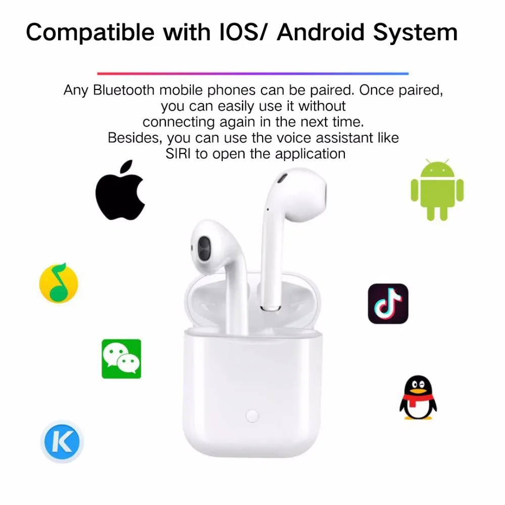 Мини TE8 наушники вкладыши TWS Bluetooth v5.0 гарнитура IPX6 Беспроводной стерео бас