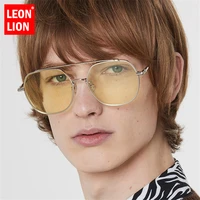 leonlion 2021 men sunglasses brand designer glasses women round luxury retro glasses vintage driving mirror oculos de sol gafas
