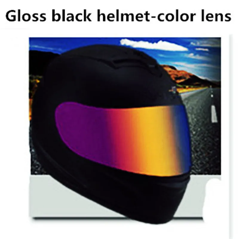 gloss-color Полнолицевой мотоциклетный шлем для мотокросса ATV Moto Helmet Cross горные внедорожные мотоциклетный шлем DOT 10 видов цветов - Цвет: gloss-color