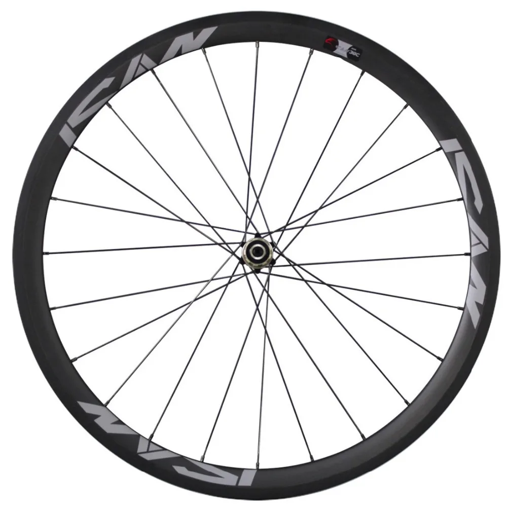 ICAN 700C carbon wheels 38mm clincher 23mm width road bike wheelset novat ec hubs with Sap im spokes basalt brake surface | Спорт и