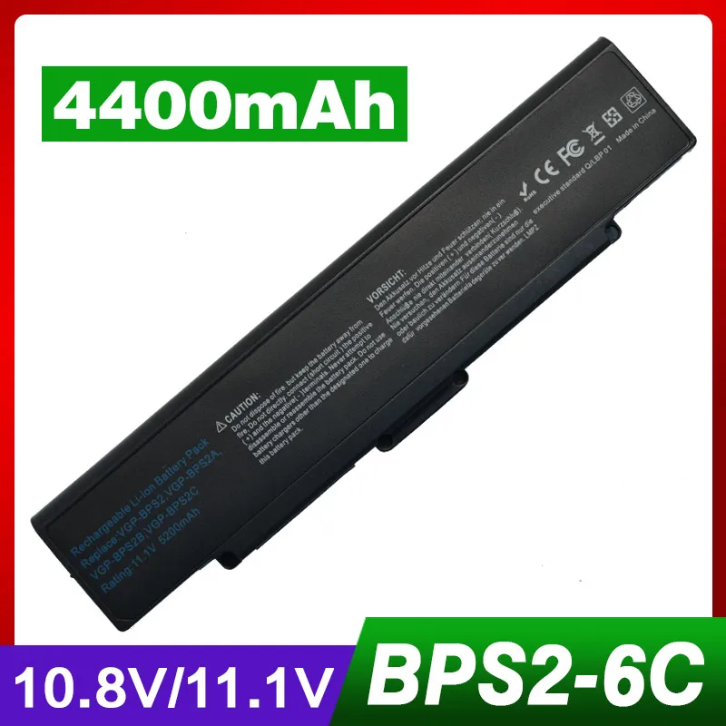 4400 мАч аккумулятор для ноутбука SONY VGP BPS2 BPS2A BPS2B VAIO BPS2C VGN FS515 PCG S240 VGC LA LB AR|laptop battery for