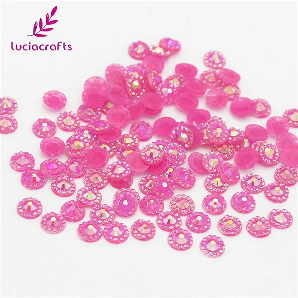 Rose 144pcs Lucia crafts 144 шт/288 шт 5 мм варианты нескольких цветов блеск Подсолнух смолы дрель плоская задняя часть шарика украшения G0209 - Цвет: Rose 144pcs