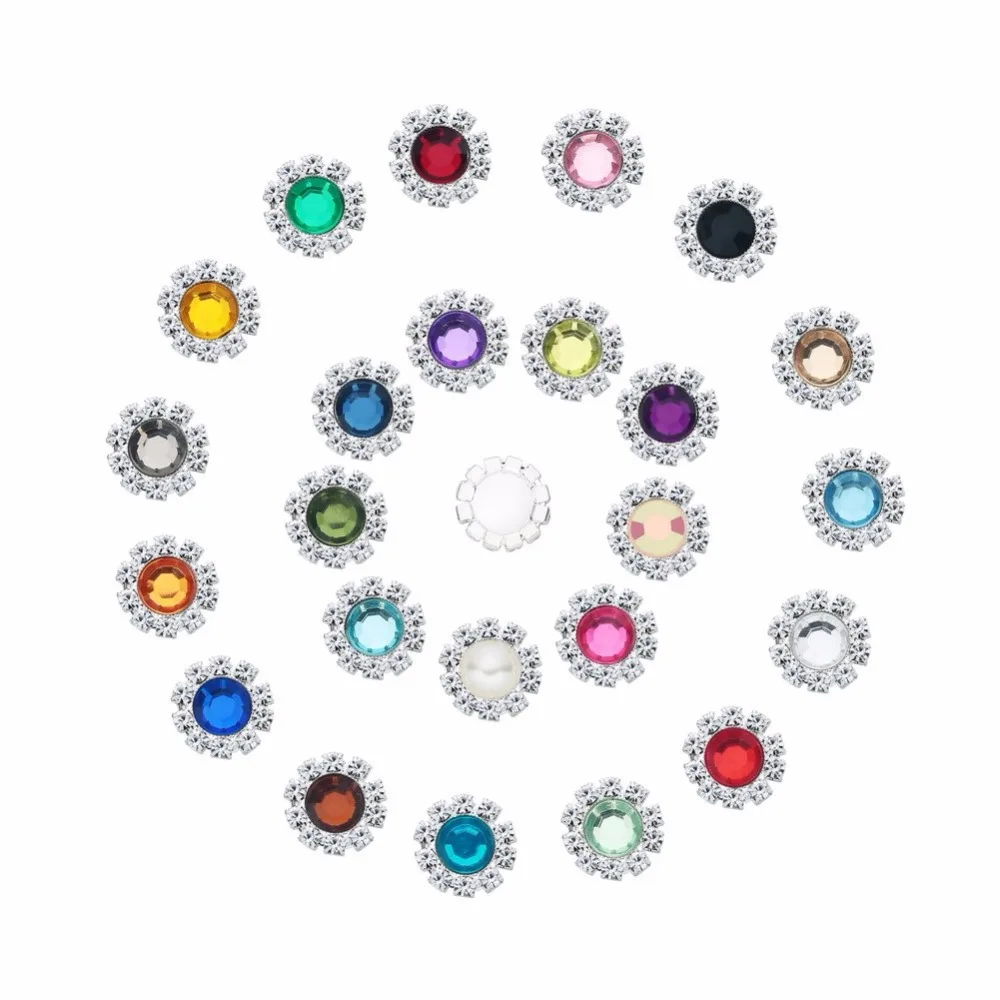 

Flatback high quality pearl rhinestone button for DIY craft wedding party Accessories Free shipping 13mm 50PCS/Lot(BTN-5144)