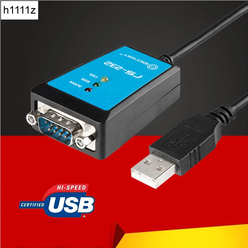 Фото Кабель адаптер USB к порту RS232 COM Serial DB9 Pin чипсет FTDI232 для Windows 7 8 1 XP Vista Mac OS магнитное