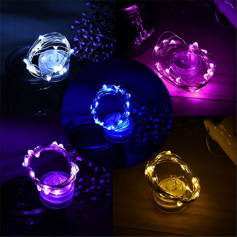 2 м 20 светодиодных звездных гирлянд сказочных мини светодиодов DIY с медным