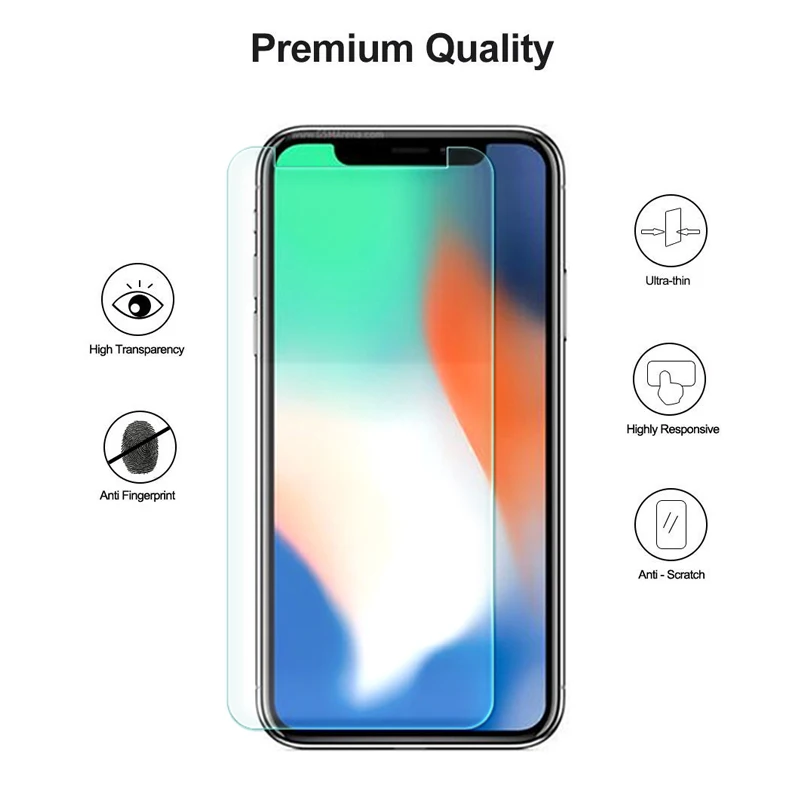 Защитное стекло для iphone X XS Max XR 10 закаленное 4 5 6 7 8 plus пленка|Защитные стёкла и
