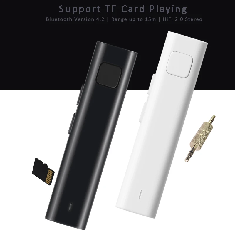 Новый 3 5 мм Jack аудио приемник Беспроводной адаптер Поддержка TF карты Bluetooth 4 2