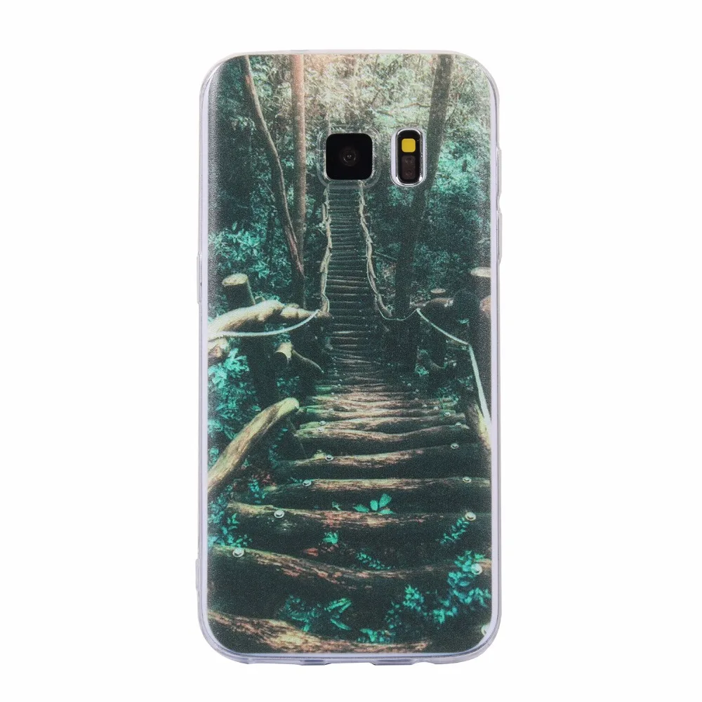 OUZifish Симпатичные кремния ТПУ прозрачный чехол для samsung Galaxy S7 мягкий ультра тонкий