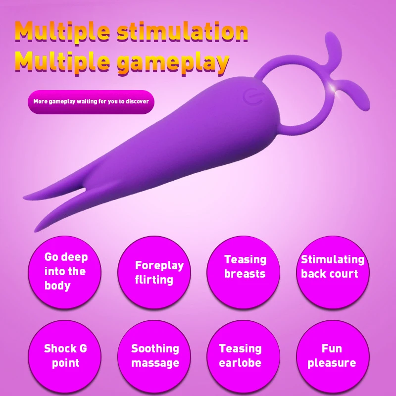 10 Speeds Breast Massage Nipple Vibrator Clitoris Vaginal Clip Tongue Oral Sex Vibrating Fast Climax Toys for Women | Красота и