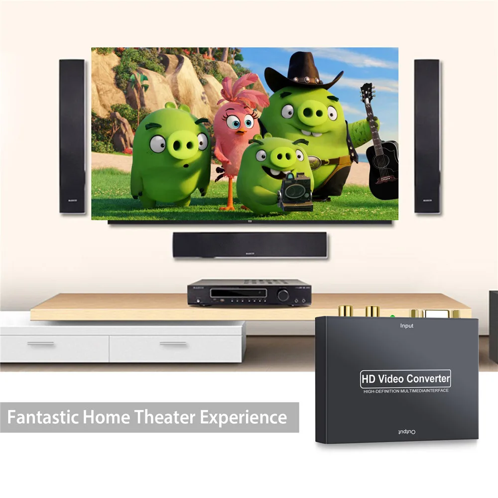 PROZOR для VGA + RL стерео RCA к HDMI совместимый видео аудио адаптер конвертер 1080P Видео