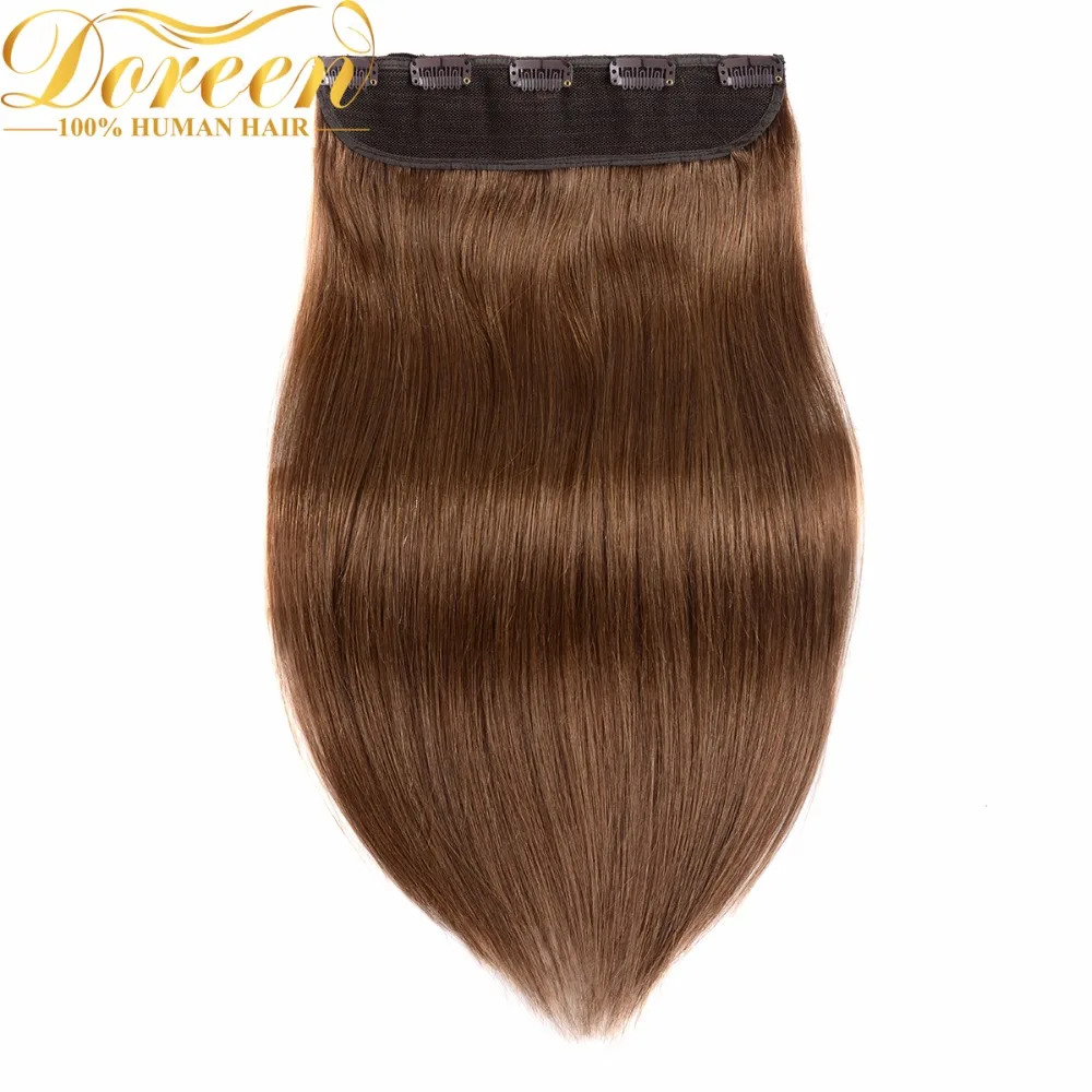 Doreen #2 #4 #8 коричневый цвет 100 г 1 шт./компл. набор клип в один кусок волос 100%