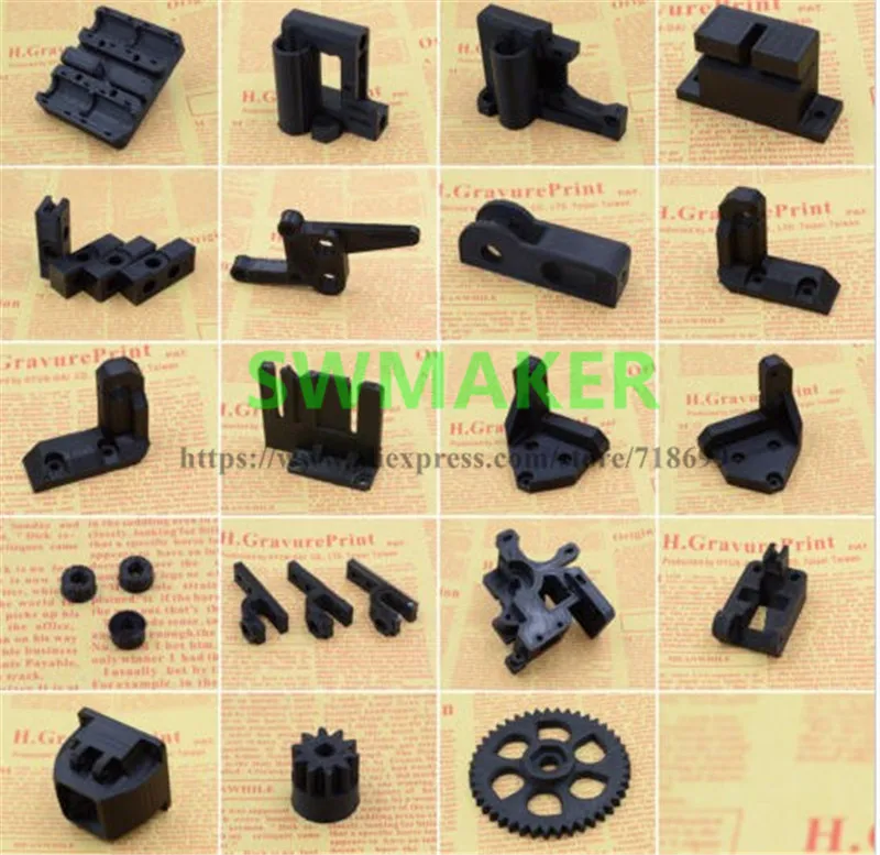 SWMAKER Prusa i3 Rework FDM Reprap Prusa I3 rework пластиковые печатные детали комплект/набор M5/M8 свинцовая версия стержня черный белый золотой