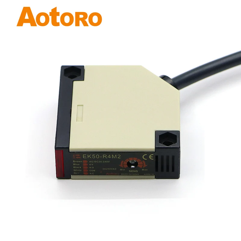 EK50 R4M2 AC/DC Датчик рефлекс темно NO фотоэлектрический инфракрасный переключатель