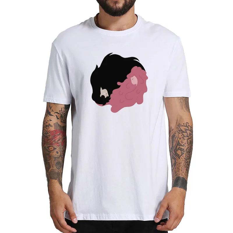 Футболка с принтом принцессы Bubblegum And Marceline Adventure Time Homme хлопковая дышащая футболка