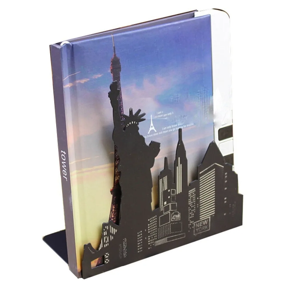 1 пара/лот Черная Металлическая Статуя Свободы книга для школы канцелярские