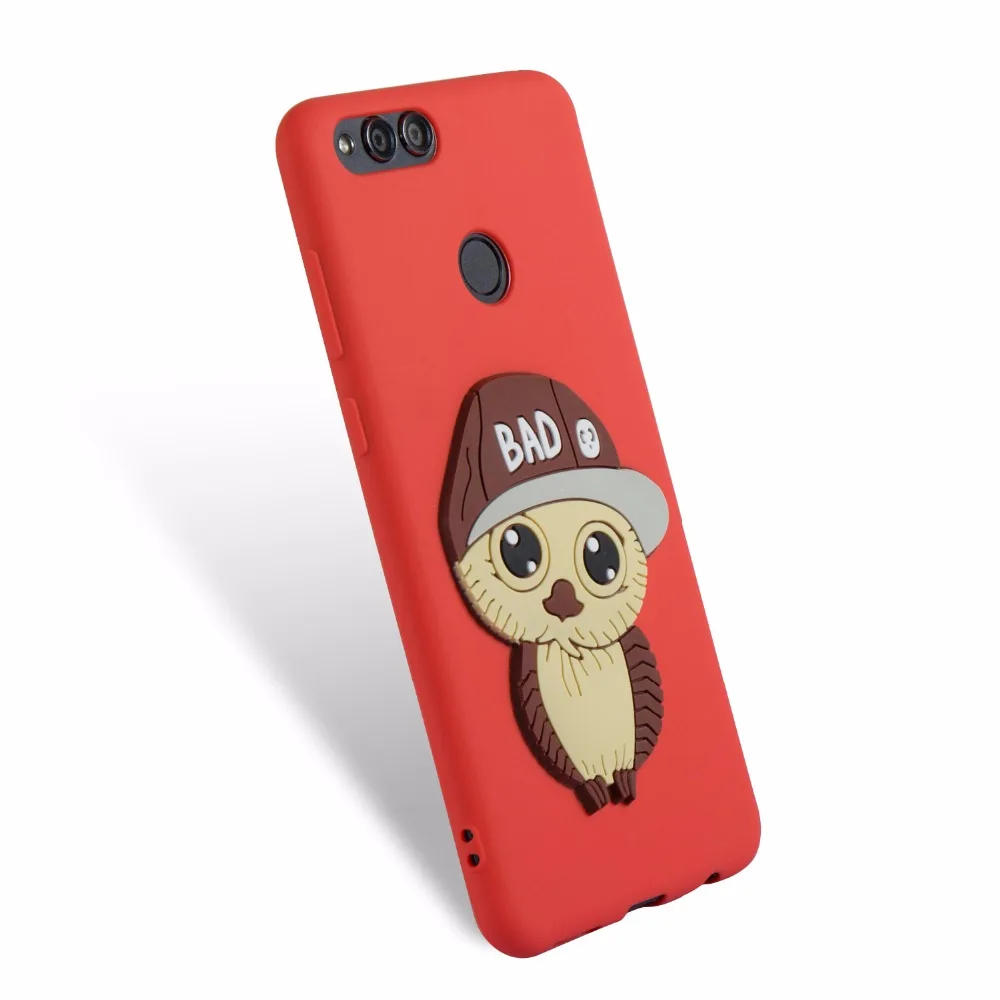 For HUAWEI Honor 7X BND L21 L22 L24 AL TL10 lovely Owl Anti-Fall Phone Cover Case Silicone Soft Bad Boy Cartoon Shell |