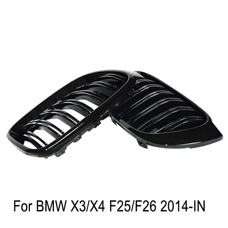 Для BMW X3 X4 F25 F26 2014-глянцевая черная Автомобильная передняя решетка сменная
