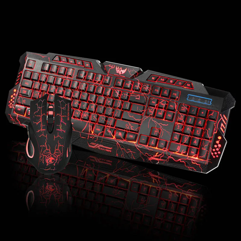 Игровая клавиатура Мышь комбинированный светодиодный + Красочный игровой