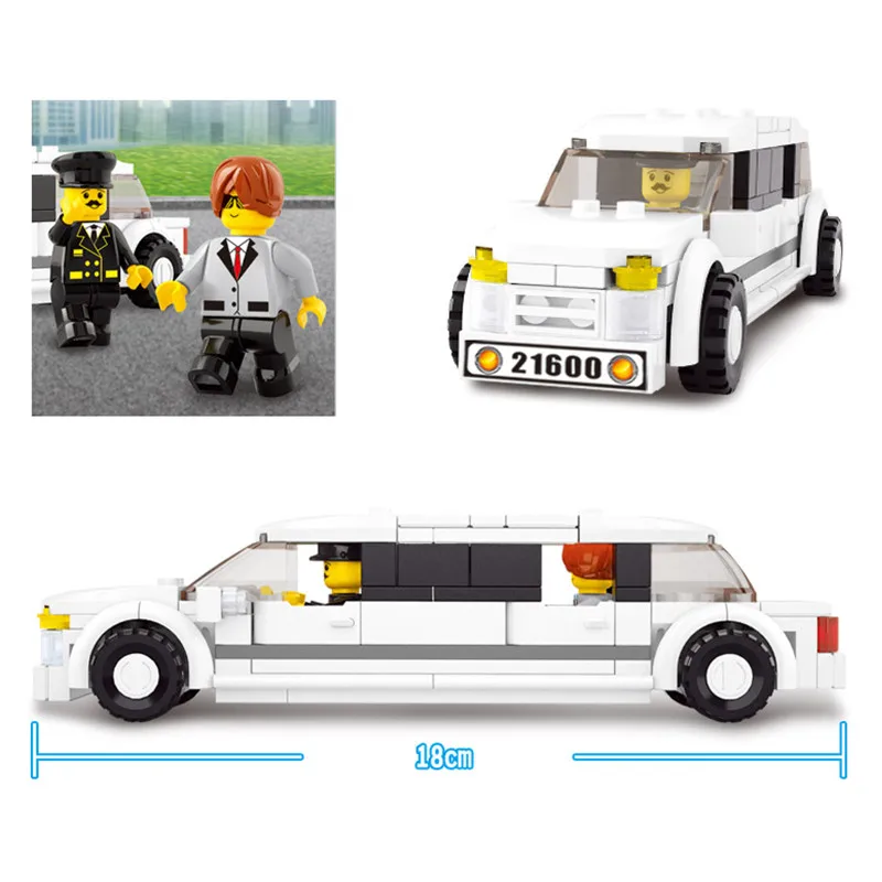 Классные! 135 шт./компл. строительные блоки игрушки легковом автомобиле фигуркы