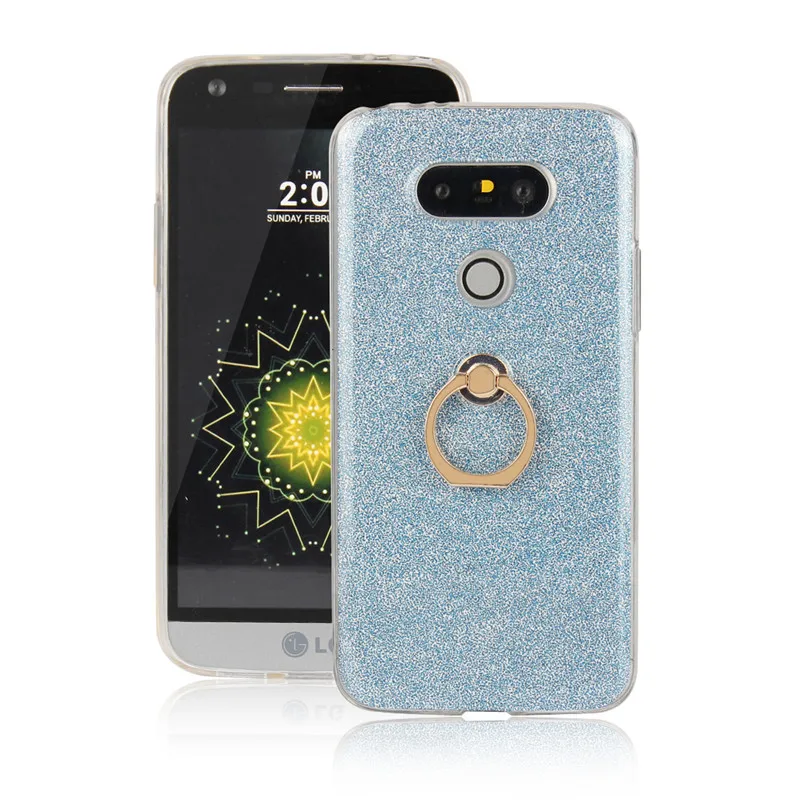 Coque for LG G5 Case SE Glitter Metal Ring Soft TPU Silicon Protective Back Cover Capa H850 H840 Phone Funda | Мобильные телефоны и