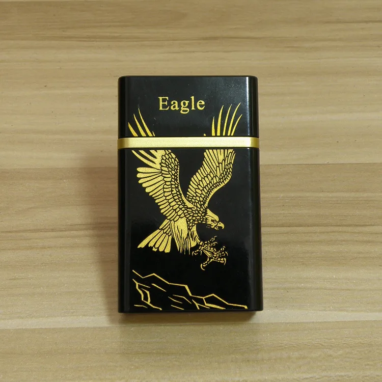 Holds 8 Cigarettes Cigarette Case With Built in Lighter Black Automatic Pop-Up Flameless Portable USB Charging Smoking Gadget | Дом и сад