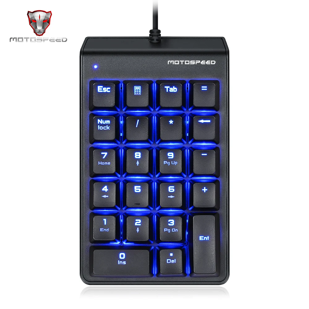 MOTOSPEED K22 механическая клавиатура с цифровой клавиатурой подсветка 22 клавиш мини