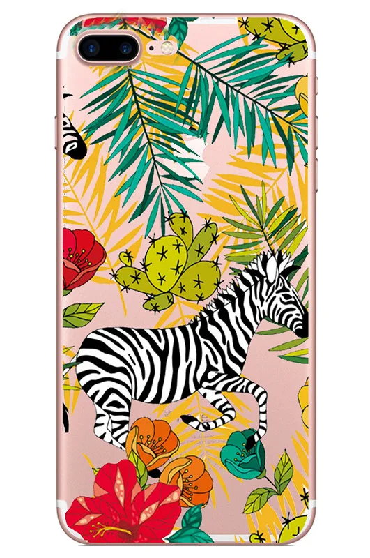 Газель Зебра Полосатый чехол для iPhone X 7 Plus moomin TPC мягкая защита Капа Coque telefon 5S 6 S 8