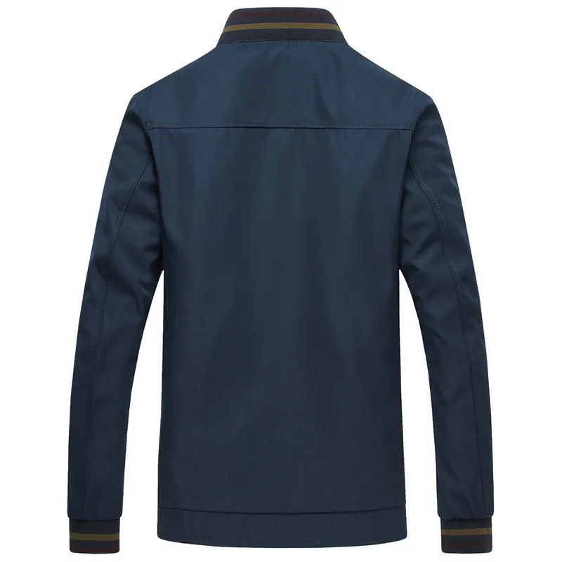 2021 Spring Thin Mens Casual Jacket Sofsell Male Stand Collar Solid Windbreakers Quality Basic Men and Coat Veste Homme | Мужская одежда