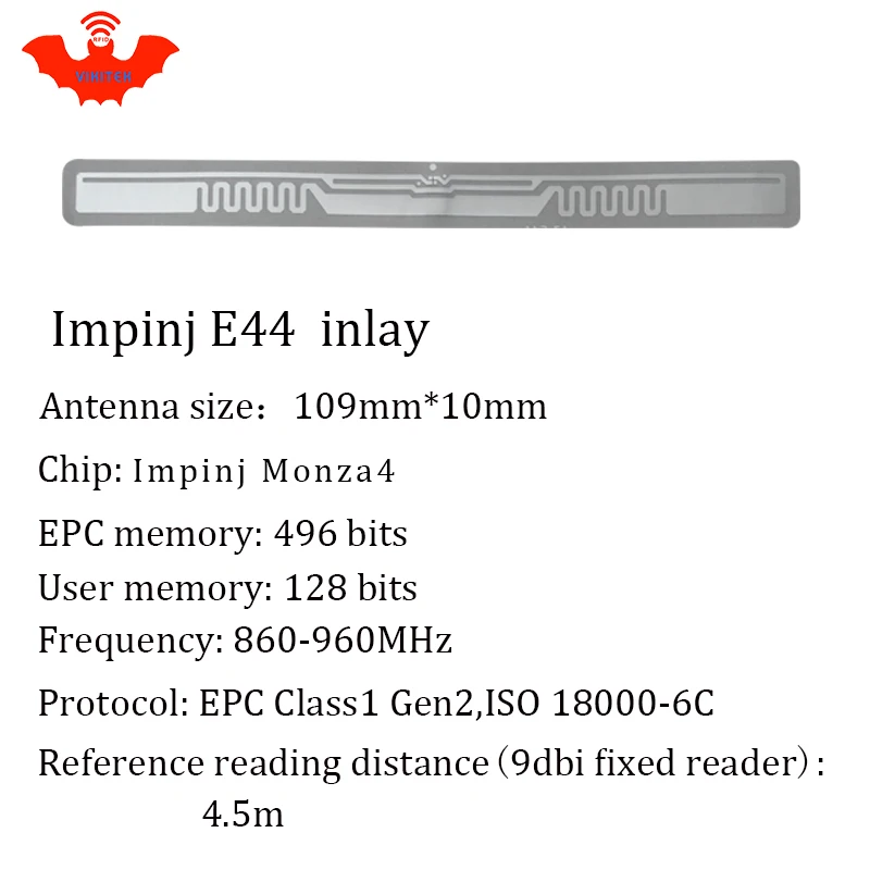 UHF RFID бирка Impinj E44 сухая инкрустация 915 МГц 900 868 860 960 Higgs3 EPCC1G2 6C смарт карта