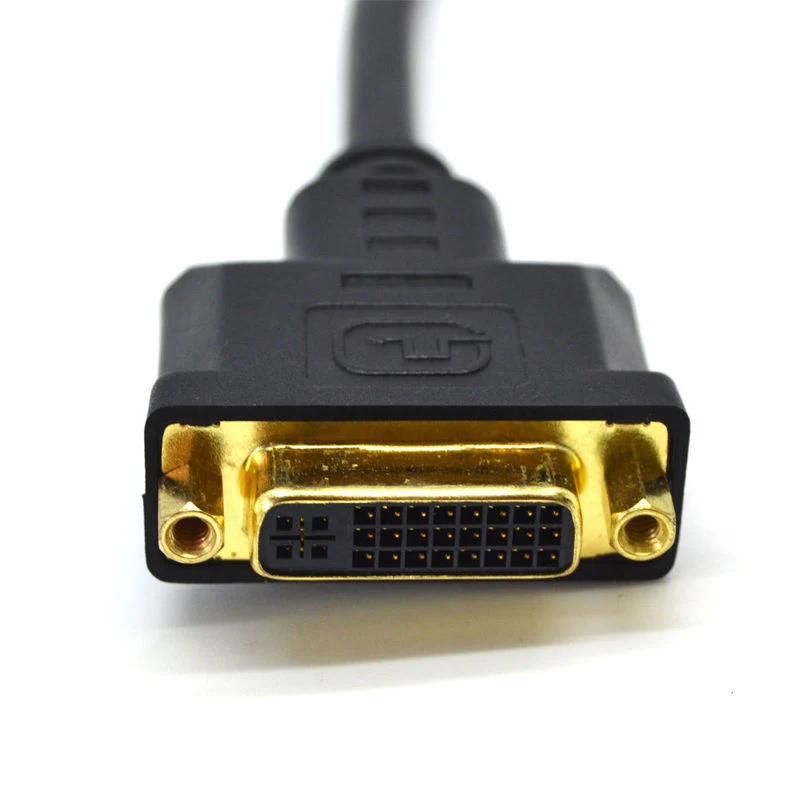 1 шт. HDMI к DVI Кабель-адаптер черный медный HDMI Мужской к DVI Женский видео адаптер Шнур для ПК HDTV lcd DVD 30 см