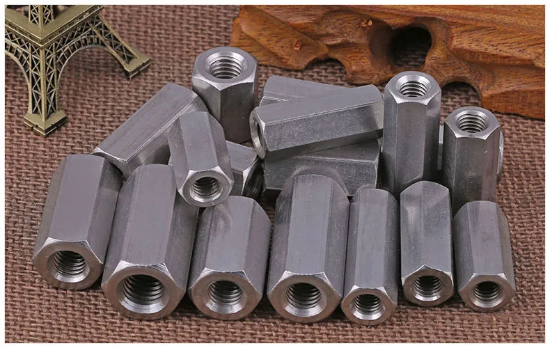 

100pcs/lot Stainless steel thick hex long nut coupling nuts M6*L/10/20/25