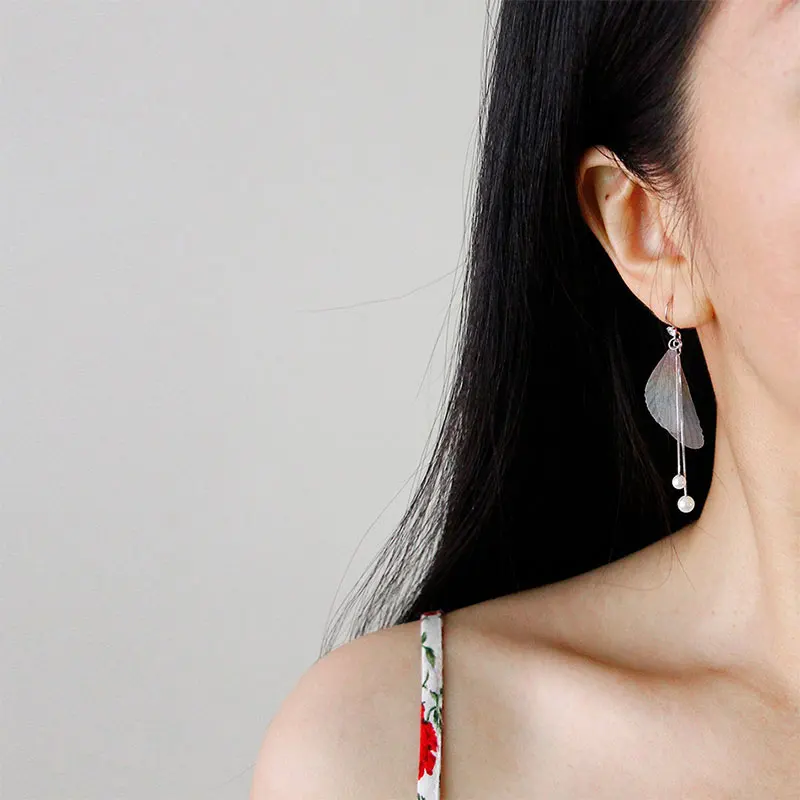 Женские серьги из серебра 925 пробы в форме крыла бабочки | Украшения и аксессуары