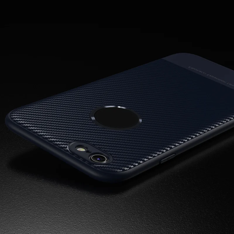 Чехол из углеродного волокна для iphone 7 8 plus, тонкий чехол, Роскошный чехол для iphone 6S 6 plus 8 X XS MAX XR, силиконовый мягкий черный Чехол