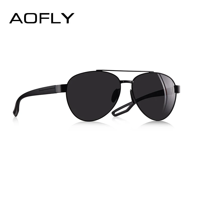 C1Black AOFLY Дизайнерские мужские винтажные Металлические поляризованные солнцезащитные очки, Классические Оригинальные брендовые солнцезащитные очки, TAC Lens, мужские солнцезащитные очки для вождения, для женщин - Цвет линз: C1Black
